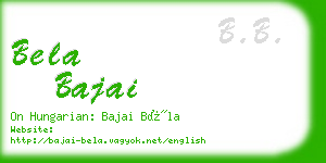 bela bajai business card